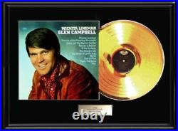 Glen Campbell Wichita Lineman Framed Album Lp Gold Record Non Riaa Award Rare