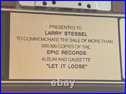 Gloria Estefan and Miami Sound Machine LP Gold RIAA Record Award Let it Loose Gloria Estefan and Miami Sound Machine LP Gold RIAA Record Award Let it Loose