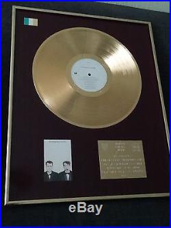 Gold Pet Shop Boys Record Award Presentation Disc Actually Dusty Springfield WOW