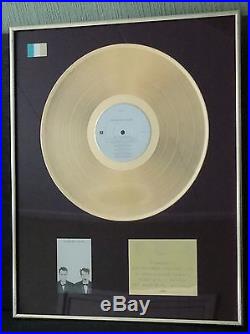 Gold Pet Shop Boys Record Award Presentation Disc Actually Dusty Springfield WOW