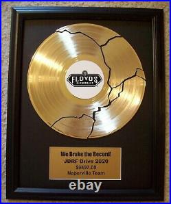 Gold Record Broke Broken Pattern LP Album Disk Award Trophy Prize Custom Plaque