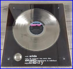 Gold record award WHITNEY HOUSTON 1986 platinum plaque NVPI Netherlands no RIAA