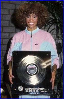 Gold record award WHITNEY HOUSTON 1986 platinum plaque NVPI Netherlands no RIAA