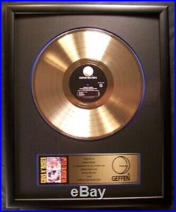 Guns N' Roses Appetite For Destruction LP Gold Non RIAA Record Award Geffen