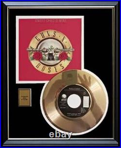 Guns N Roses Sweet Child Of Mine 45 RPM Gold Record Rare Non Riaa Award