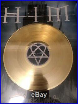 HIM RIAA Dark Light 12 Gold Record Framed Award Sure Records 500,000 Copies
