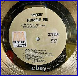 HUMBLE PIE RIAA Gold Record Album Award. SMOKIN' 1972 A&M
