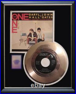 Hall And Oates One On One Gold Metalized Record Rare 45 RPM Non Riaa Award