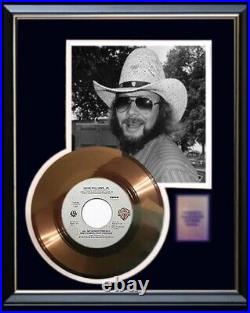 Hank Williams Jr. All My Rowdy Friends Rare Gold Record Frame Non Riaa Award