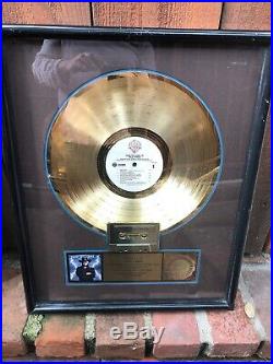 Hank Williams Jr RIAA Gold Record LP Award / 1986 500,000 Rare Wild Streak