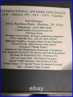Hank Williams Sr. Gold Record Award And Cut Autograph So Very Rare