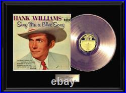 Hank Williams Sr. Sing Me A Blue Song Gold Record Lp Album Rare Non Riaa Award