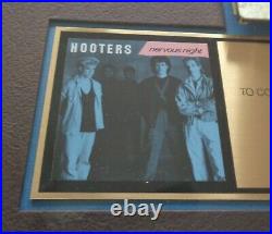 Hooters 1985 Nervous Night RIAA Certified Gold Album Record Cassette Award