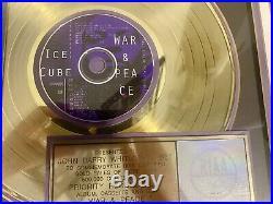 Ice cube War & Peace Gold Record Award