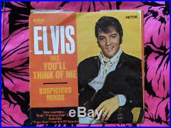 In-house gold presentation award for Elvis Presley 7 Suspicious Minds + bonus