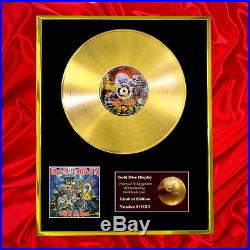Iron Maiden Best Of The Beast CD Gold Disc Record Award Display Lp Free P&p