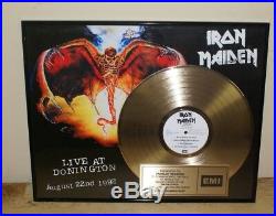 Iron Maiden Presented to Camelot Records Gold Record Award Live At Donnington