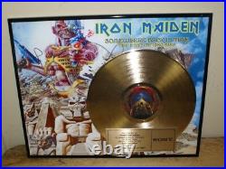 Iron Maiden Presented to Tower Records Gold Record Award Somewhere Back in Time