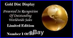 Iron Maiden The Book Of Souls CD Gold Disc Vinyl Record Award Display Lp