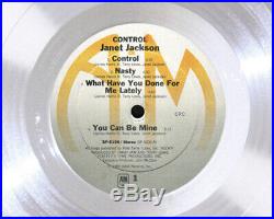 JANET JACKSON CONTROL Platinum LP Record Award rare gold cd collectible gift