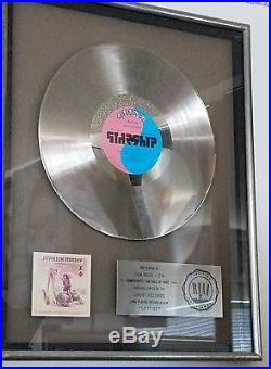 JEFFERSON STARSHIP Spitfire Gold Platinum RIAA Record Award FLOATER! GORGEOUS