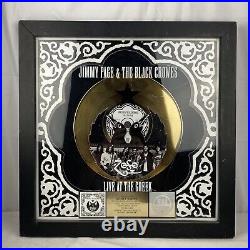 JIMMY PAGE BLACK CROWES Gold Record Live At The Greek Award Official RIAA Framed