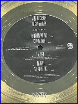 JOE JACKSON NIGHT AND DAY RARE GOLD A&M Records Award