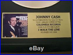 JOHNNY CASH I Walk The Line Gold LP Record Disc + Mini Album Not a Award
