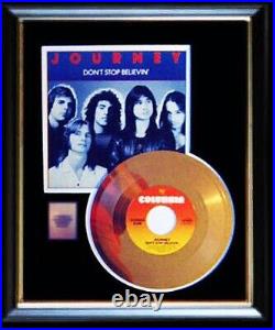 JOURNEY DON'T STOP BELIEVING 45 RPM GOLD RECORD With SLEEVE RARE NON RIAA AWARD