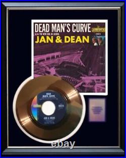 Jan & Dean Dead Man's Curve 45 RPM Gold Record Rare Non Riaa Award Beach Boys