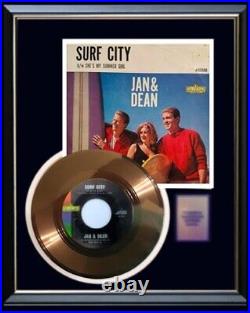 Jan & Dean Surf City 45 RPM Gold Record Rare Non Riaa Award The Beach Boys