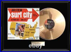 Jan & Dean Surf City Album Framed Lp Gold Record Non Riaa Award Beach Boys