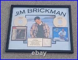 Jim Brickman By Heart 1995/ Picture This 1997 Riaa Gold Record Award Wwwm Toledo