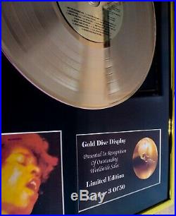 Jimi Hendrix Electric Ladyland CD Gold Disc Record Vinyl Lp Award Display