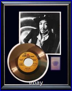 Jimi Hendrix Purple Haze 45 RPM Gold Metalized Record Rare Non Riaa Award