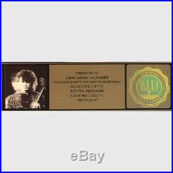 Jimmy Page official Outrider RIAA Gold Record Award Led Zeppelin Wasting My Time