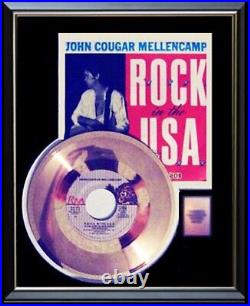 John Cougar Mellencamp Rock In The USA Gold Record Rare 45 RPM Non Riaa Award