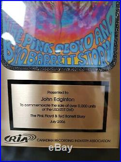 John Edginton Pink Floyd Gold Record Award