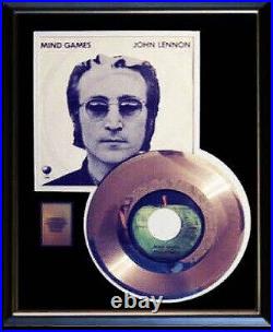 John Lennon Mind Games 45 RPM Gold Record Rare Non Riaa Award