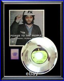 John Lennon Power To The People 45 RPM Gold Record Rare Non Riaa Award