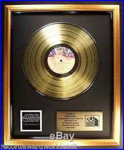 John Williams Star Wars Soundtrack LP Gold Non RIAA Record Award 20th Century