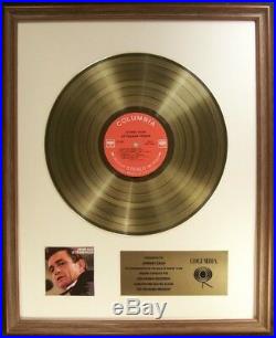 Johnny Cash At Folsom Prison LP Gold Non RIAA Record Award Columbia Records