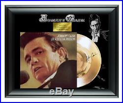 Johnny Cash Autographed At Folsom Prison Album LP Gold Record Award