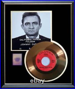 Johnny Cash Folsom Prison Blues 45 RPM Gold Record Non Riaa Award