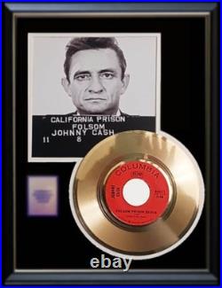 Johnny Cash Folsom Prison Blues 45 RPM Gold Record Non Riaa Award Rare