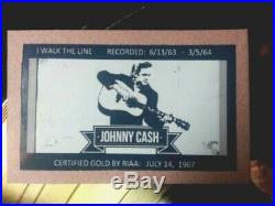 Johnny Cash I WALK THE LINE Gold Record Award (Columbia 1964 Album)
