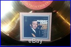 Johnny Cash I WALK THE LINE Gold Record Award (Columbia 1964 Album)