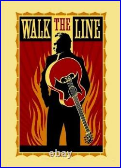 Johnny Cash I WALK THE LINE Gold Record Award WithMemorial Photo