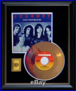 Journey Don't Stop Believin' 45 RPM Gold Metalized Record Rare Non Riaa Award