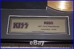 KISS 1974 1st Album Gold Record Award Plaque OFFICIAL 2006 Gene Ace Aucoin LP